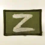 Used/Worn Russian Army Z Patch – Camouflage Design 4 Z green worn patch