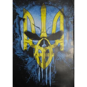 Ukrainian Punisher Tident Skull Poster