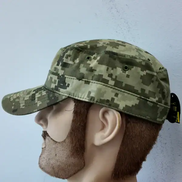 Ukrainian Camouflage “German-style” Cap with Tryzub Emblem - Image 3