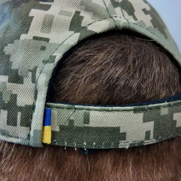Ukrainian Camouflage Ball Cap with National Symbols - Image 2