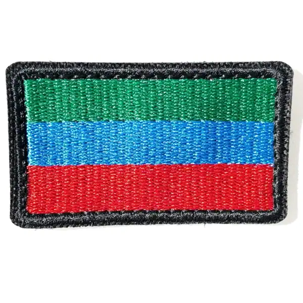 Chechen Republic Flag Patch – Embroidered Tactical Insignia Russia 7x4cm