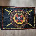 Russian Wagner PMC Combat Flag 135×90 cm with yellow swords and skull crest