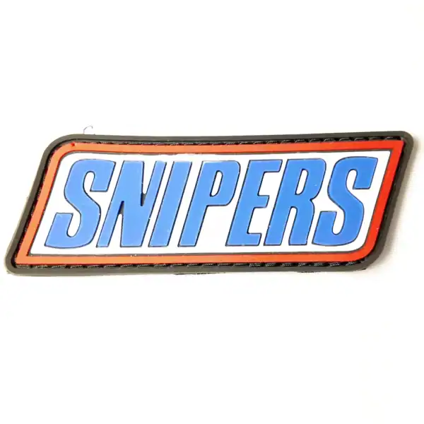 Snipers patch 7.5×2.5cm parody Snickers PVC