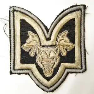Ukrainian Da Vinci Wolves Chevron 1st Battalion authentic combat worn insignia