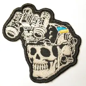 Ukrainian NPO Skull Patch 7,5×8 cm authentic combat worn insignia