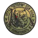Russian Storm 218 Regiment Trophy Patch Welcome to Hell 4 Russian Storm 218 Regiment Trophy Patch Welcome to Hell captured during the War in Ukraine