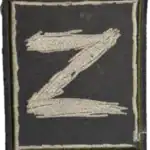 Russian Trophy Patch Z Symbol embroidered conflict-context patch with single letter design