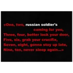 Russian Foreign Fighter Propaganda Leaflet – Mercenary Warning 5 Russian Foreign Fighter Propaganda Leaflet with English warning text, Russian soldier imagery, and a tricolour flag associated with the Ukraine conflict.
