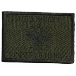 Lugansk People's Republic Patch – Subdued Field Insignia 5 Lugansk People's Republic Patch with subdued green embroidery, central republic coat of arms, rectangular field format, and dark tactical border.