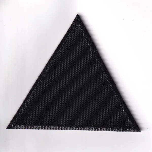 Varyag I Am Coming for You Patch with a white warrior helmet, runic-style lettering, triangular black PVC construction, and hook-and-loop backing.