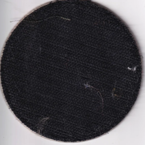 Russian Orthodox Jesus Prayer Patch with silver-grey cross, IC XC NIKA Christogram, Church Slavonic inscription, black textile field, and circular embroidered border.