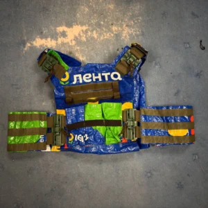 Lenta Shopping Bag Plate Carrier, custom Russian plate carrier made from Lenta supermarket bags in an Escape from Tarkov IDEA-inspired style.