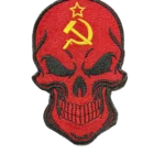 Soviet Red Skull Patch – Hammer Sickle and Star 2 Soviet Red Skull Patch – Hammer Sickle and Star, front view