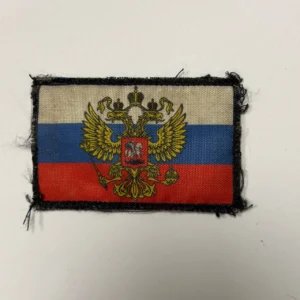 Home 30 Combat Used Russian Eagle Flag Patch – Tricolor and State Emblem, front view